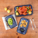 Navy Blue Porcelain Platters