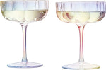 Iridescent Champagne Coupe Set