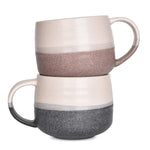Round Ceramic Coffee Mug Set