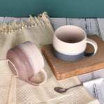 Round Ceramic Coffee Mug Set