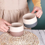 Round Ceramic Coffee Mug Set