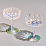 Iridescent Champagne Coupe Set