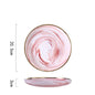 Pink Marble Ceramic Dinner Plates