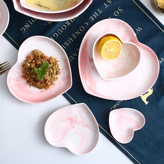 Heart-Shaped Ceramic Bowls