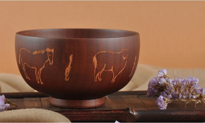 Mongolian Craft Wooden Bowl