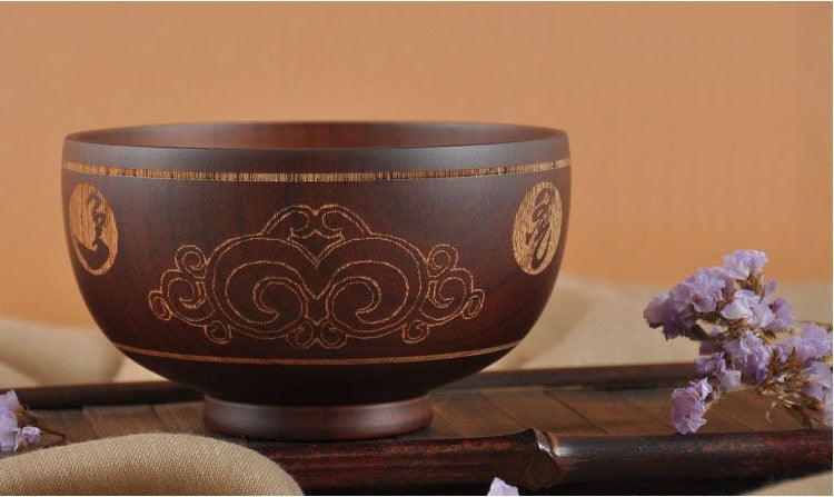 Mongolian Craft Wooden Bowl