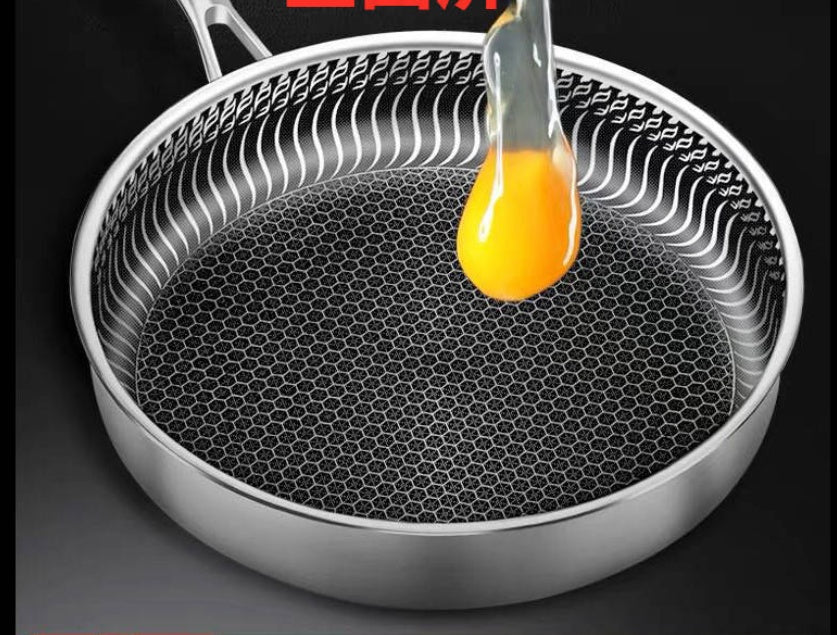 Stainless Steel Uncoated Frying Pan