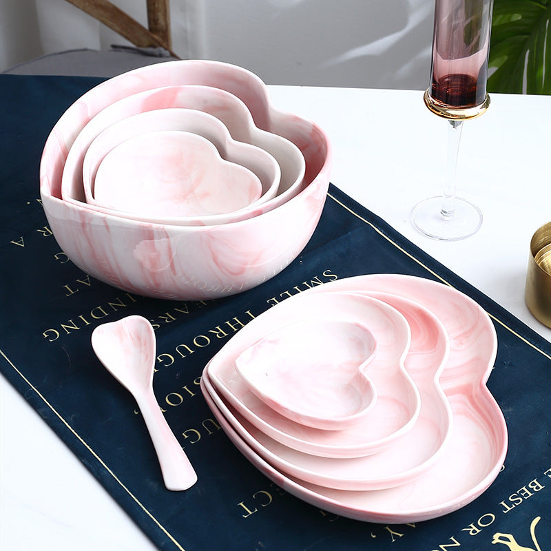 Heart-Shaped Ceramic Bowls