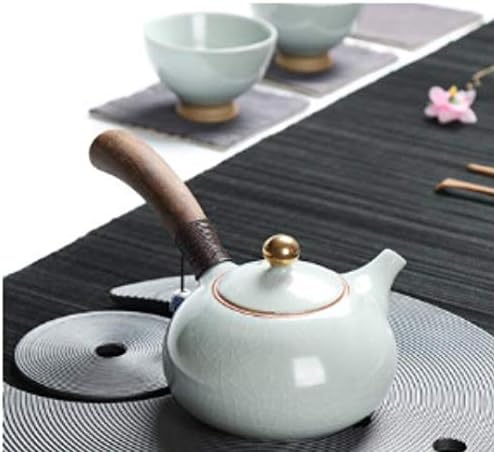 Ceramic Wooden Handle Teapot