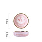 Pink Marble Ceramic Dinner Plates