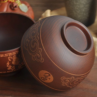 Mongolian Craft Wooden Bowl