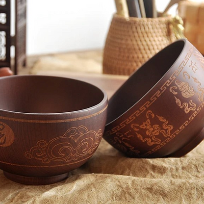 Mongolian Craft Wooden Bowl